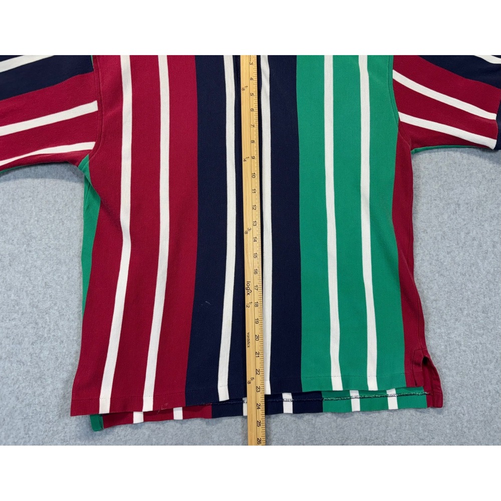 Vintage Sutter‎ & Grant Striped Polo Shirt Mens XL Colorblock Made in USA 90s - Picture 3 of 9